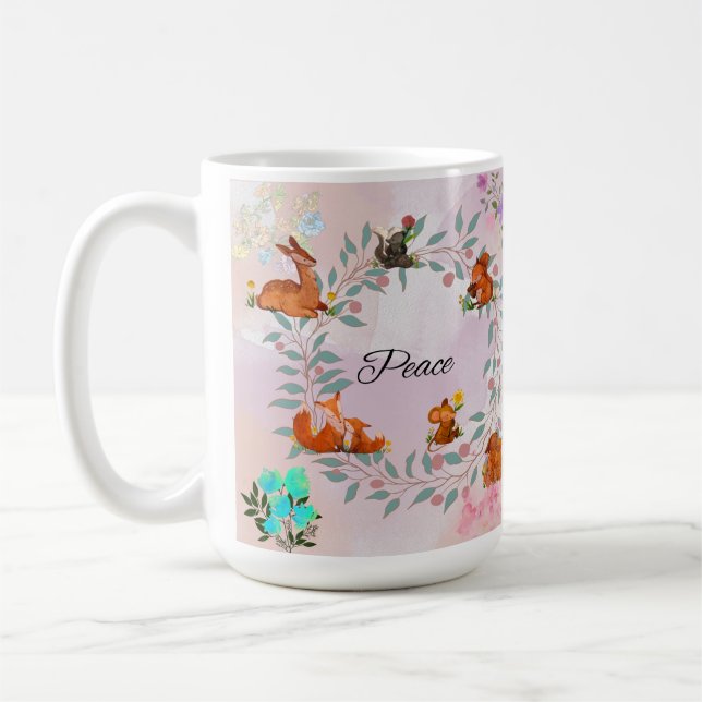 Caneca De Café Peace Woodland Animal (Esquerda)