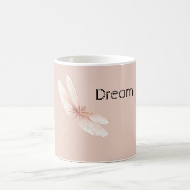 Caneca De Café Peach Dragonfly Dream (Centro)