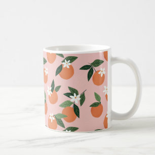 Caneca De Café Peach Orange Juice Patterno