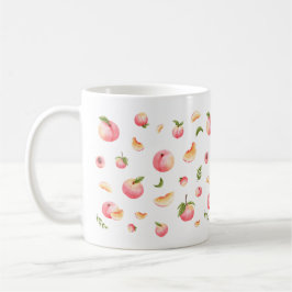 Caneca De Café Peach Pattern