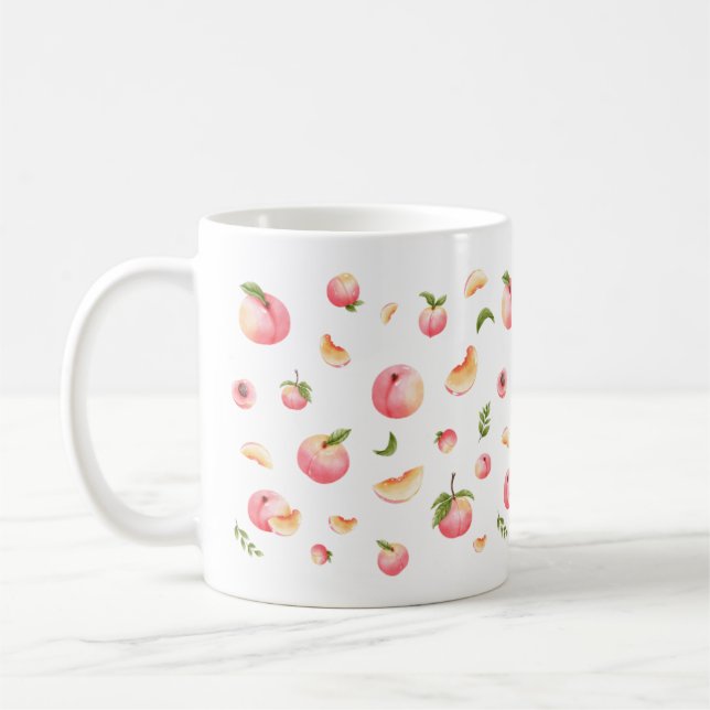 Caneca De Café Peach Pattern (Esquerda)