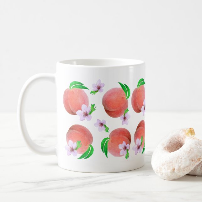 Caneca De Café Pêaches Mug (Com Donut)