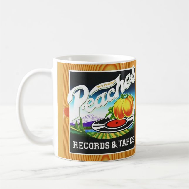 Caneca De Café Peaches Registros e fitas Café Mug (Esquerda)