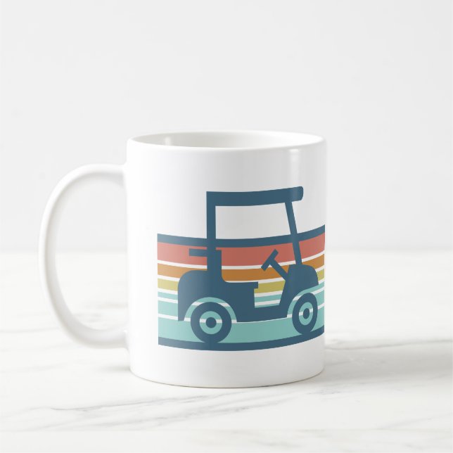 Caneca De Café Peachtree City Georgia Golf Carrinho de Amor (Esquerda)
