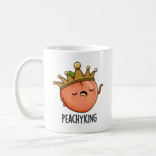 Caneca De Café Peachy King Engraçado Peach Pun