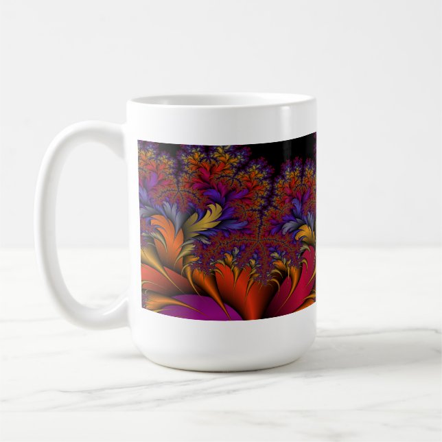 Caneca De Café Peacock Ore Fractal Cup (Esquerda)