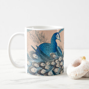 Caneca De Café Peacocks Azul