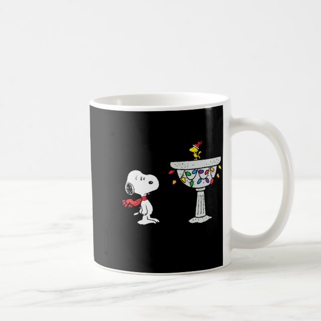 Caneca De Café Peanuts Decorated Bird Bath  (Direita)