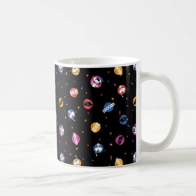 Caneca De Café Peanuts Snoopy Graduation Celebration Pattern (Direita)
