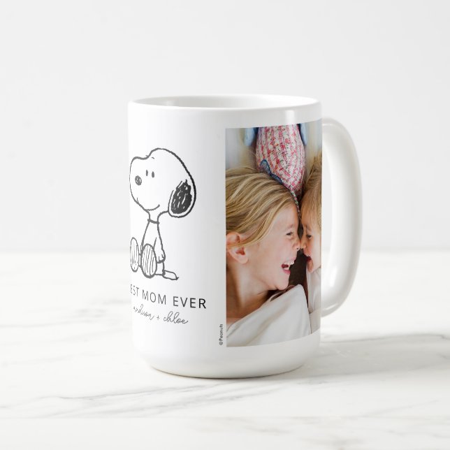 Caneca De Café PEANUTS | Snoopy - Melhor Foto Da Mãe Nunca (Frente Esquerda)