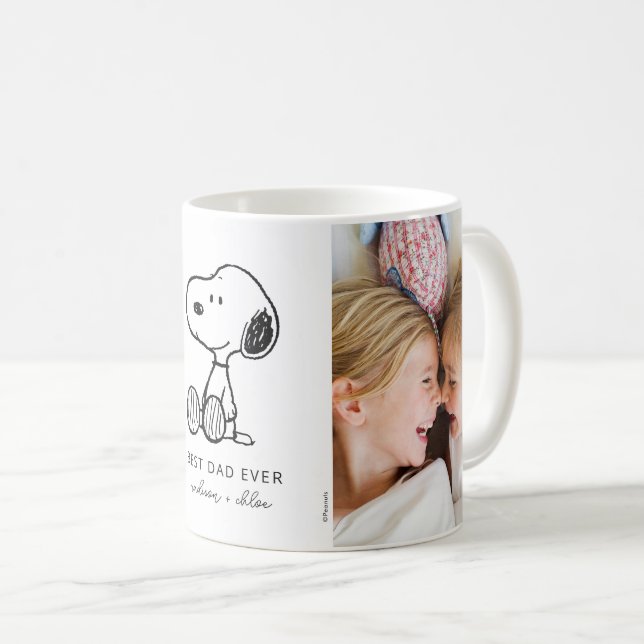 Caneca De Café PEANUTS | Snoopy - Melhor Pai De Sempre - Foto (Frente Esquerda)