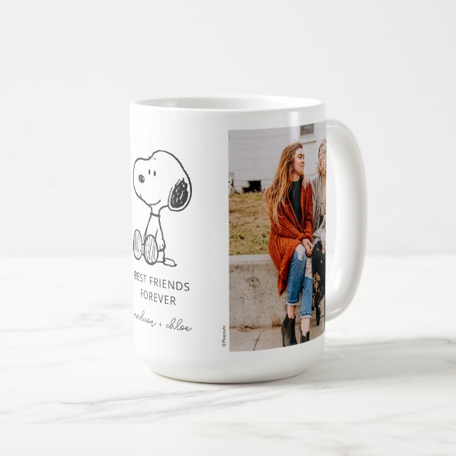Caneca De Café PEANUTS | Snoopy - Melhores Amigos - Foto (Frente Esquerda)