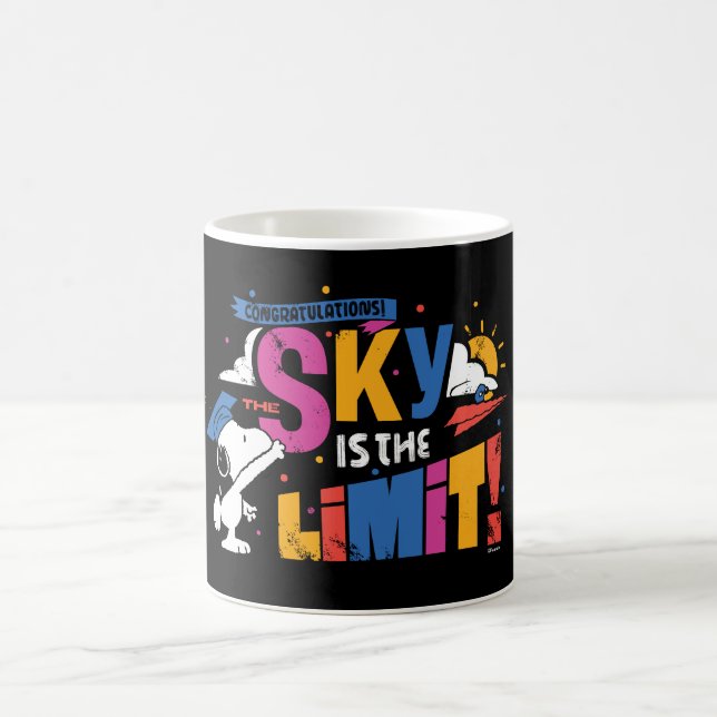 Caneca De Café Peanuts Snoopy Sky Is The Limit Graduation (Centro)
