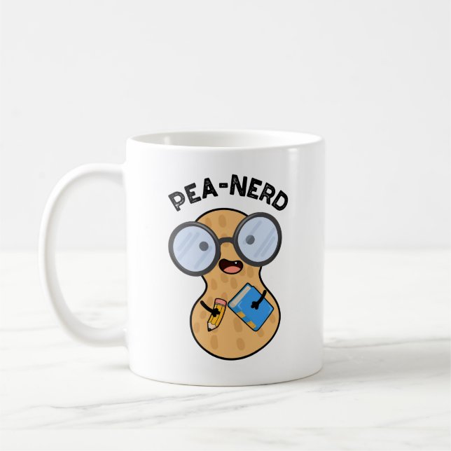 Caneca De Café Peão-nerd Engraçado, Nerd-de-amendoim (Esquerda)