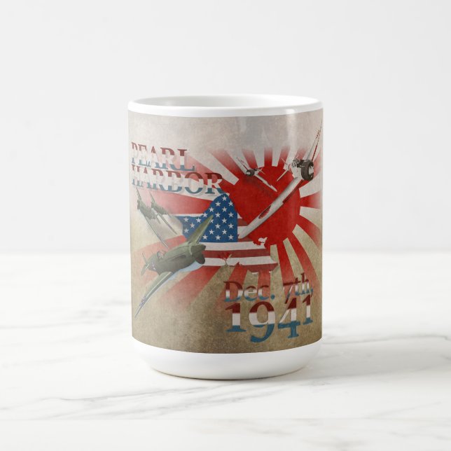Caneca De Café Pearl Habor 7 de dezembro de 1941 Coffee Mug (Centro)