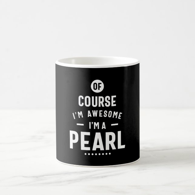 Caneca De Café Pearl Nome Personalizado Aniversário (Centro)