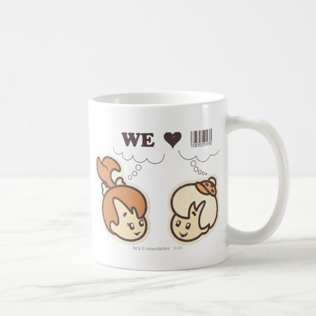 Caneca De Café Pebbles e Bam Bam Nós amamos (Direita)