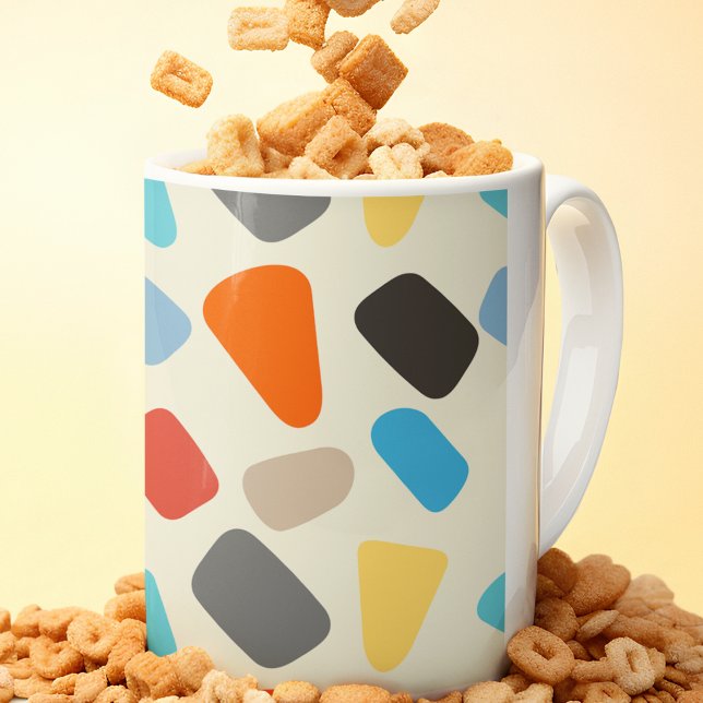 Caneca De Café Pebreiras de multicores em fundo branco (mugs and cups)