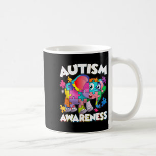 Caneca De Café Peça de quebra-cabeça de elefante mês de conscient