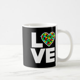 Caneca De Café Peça de Quebra-Cabeça do Amor Coração Fofo Conscie