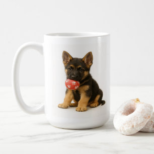 Caneca De Café Peças Da Minha Bola - German shepherd Pup