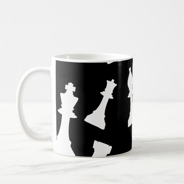 Caneca De Café Peças de jogos de xadrez (Esquerda)