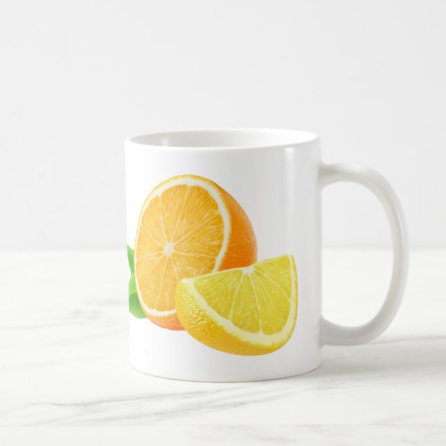 Caneca De Café Peças de laranja e de limão (Direita)