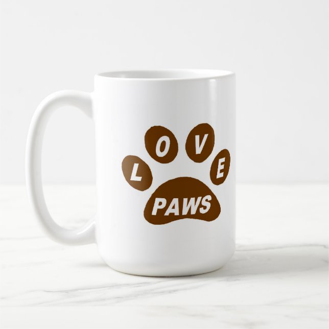 Caneca De Café Peças de Mug Love para Peixes Marrons (Esquerda)