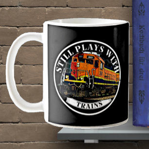 Caneca De Café Peças de teatro com trem Orange Black Diesel 