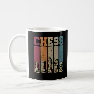 Caneca Jogo De Xadrez Preta - Presente Enxadrista Chess