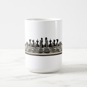 Caneca De Café Peças de xadrez e xadrez: