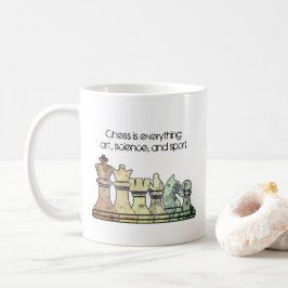 Caneca De Café Peças de Xadrez Retroativo Distintas em uma Cotaçã