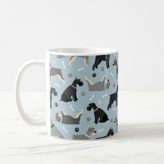 Caneca De Café Peças e Ossos Schnauzer (Esquerda)
