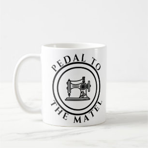 Caneca De Café Pedal Para A Máquina De Costura Engraçada De Metal