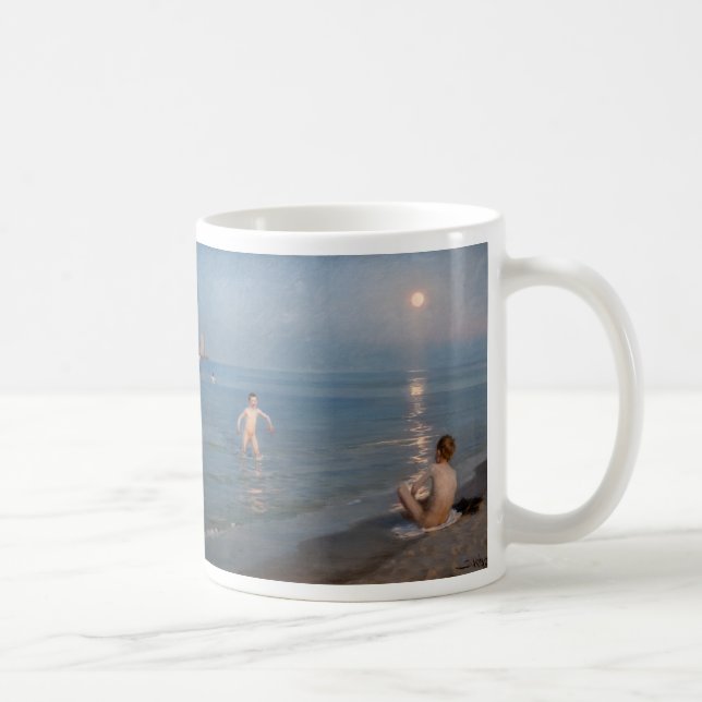 Caneca De Café Peder Severin Kroyer - Boys Bathing em Skagen (Direita)