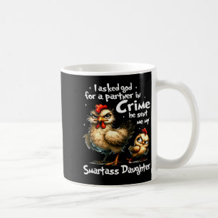 Caneca De Café Pedi a Deus por um Parceiro no Crime Fofo Engraçad
