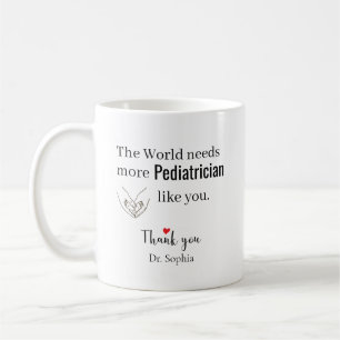 Caneca De Café Pediatra Obrigado Nome Personalizado