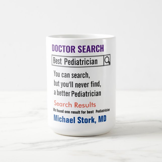 Caneca De Café Pediatrician Funny Search Gift Mug (Centro)
