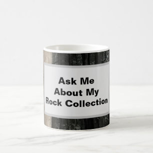 Caneca De Café Pedra Branco Branco Negro Humoroso Coletor