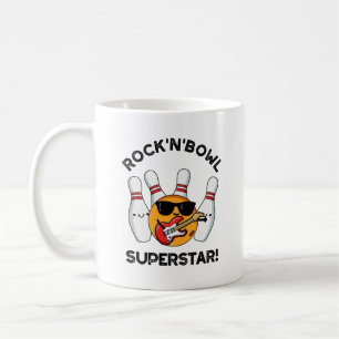 Caneca De Café Pedra De Boliches Engraçadas Superstar E Rock
