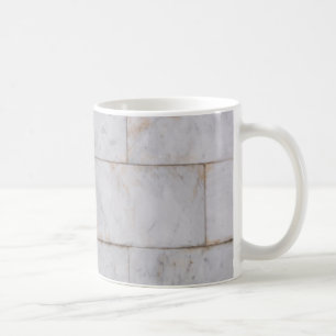 Caneca De Café Pedra De Cinza De Marble, Branco E Castanho