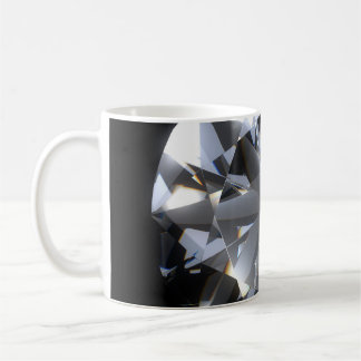 Caneca De Café Pedra de diamante: faísca do espaço negro.
