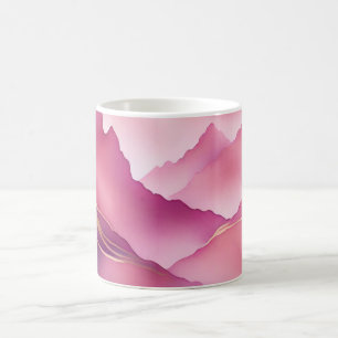 Caneca De Café Pedra de mármore Dourada rosa, rosa,