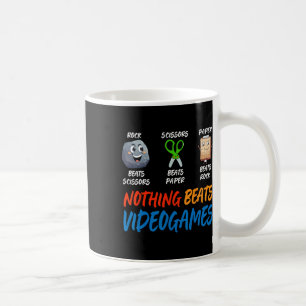 Caneca De Café Pedra Papel Tesoura Engraçada Nada Derrota Videoga