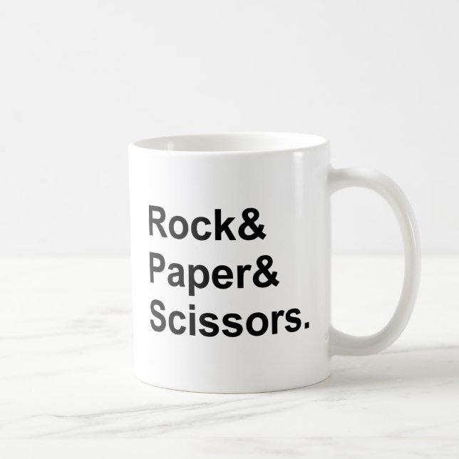 Caneca De Café Pedra Papel Tesoura | Jogo de Azar (Direita)