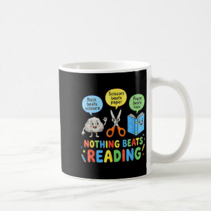 Caneca De Café Pedra papel tesoura nada supera a leitura engraçad