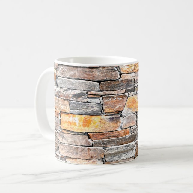 Caneca De Café Pedra plana, pedra natural (Frente Esquerda)