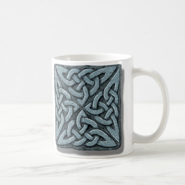Caneca De Café Pedra quadrada do nó 4 celtas (Direita)