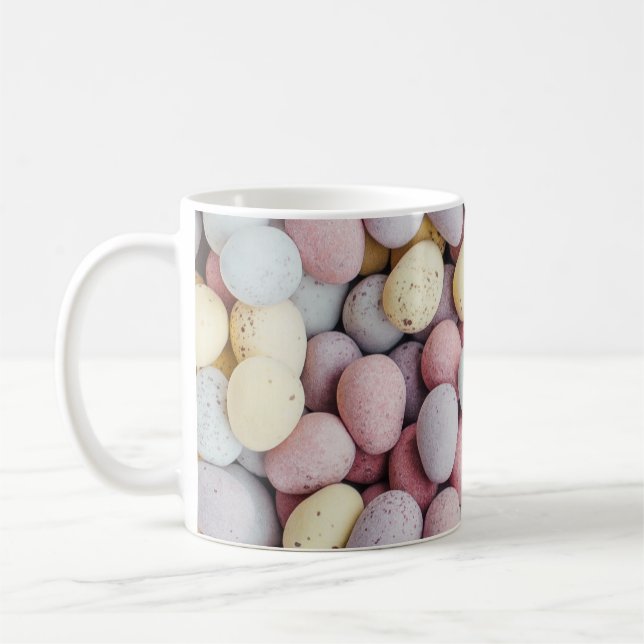 Caneca De Café Pedras brancas, roxas e amarelas (Esquerda)