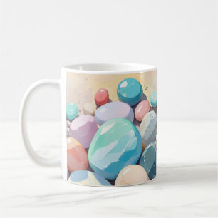 Caneca De Café Pedras coloridas de pastel